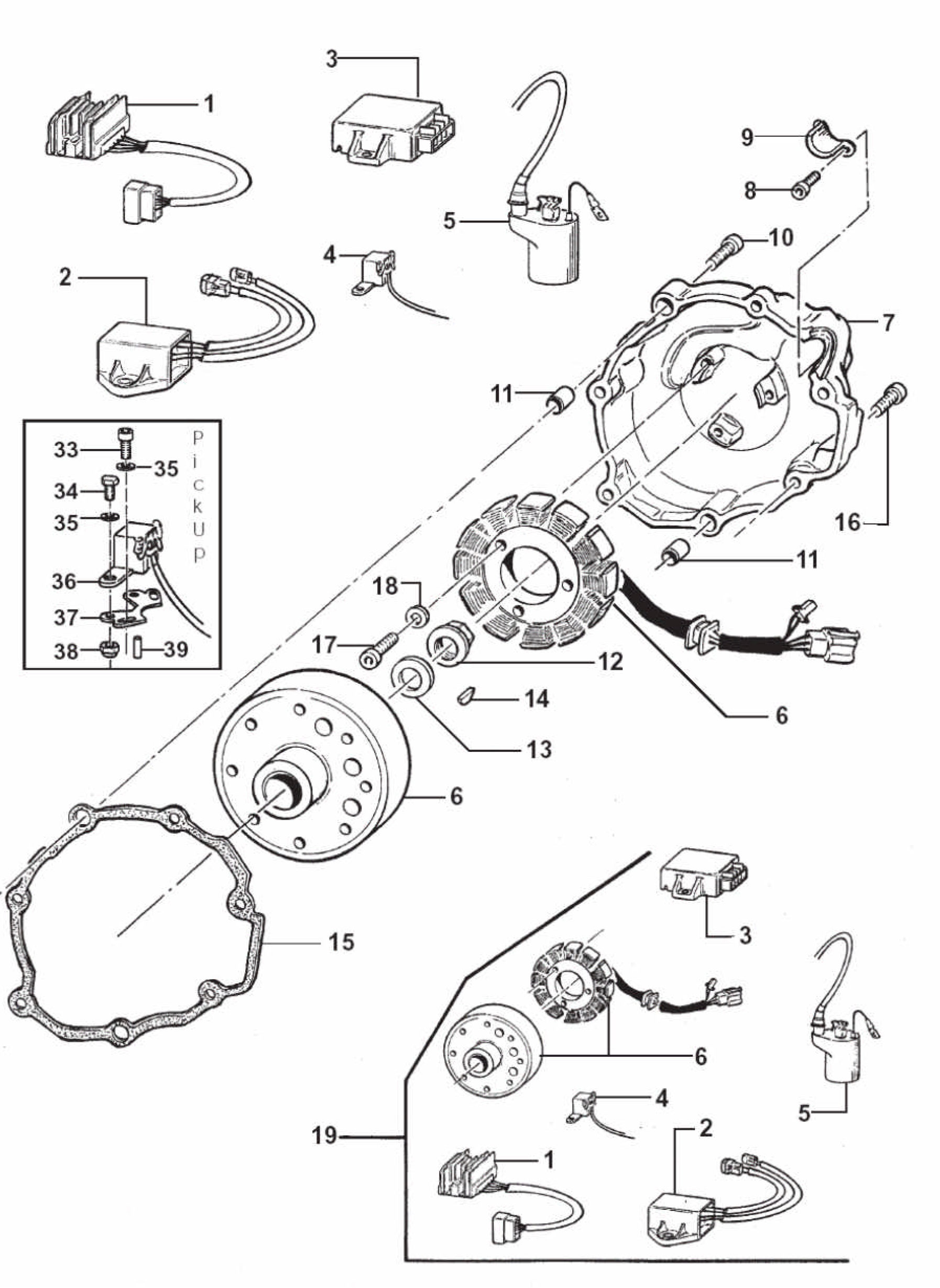 Pièces d'origine pour TM RACING 250 250 250 4 Temps MX/EN 2006 - Allumage KS