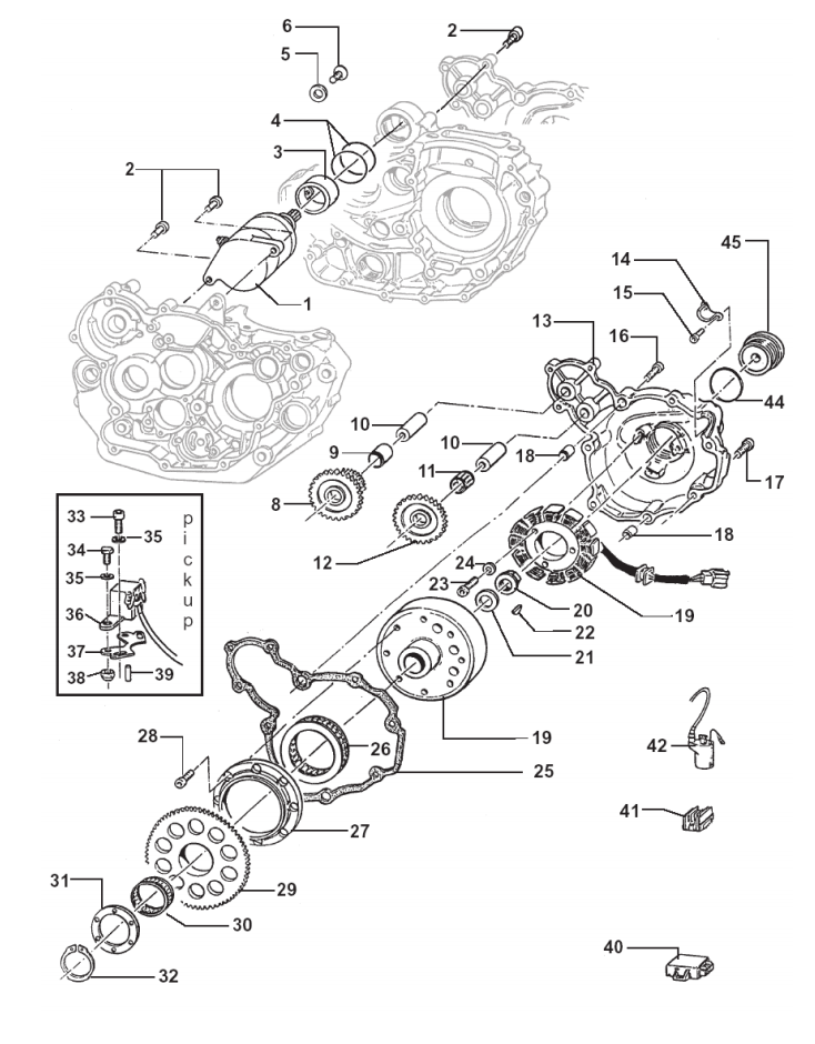 Pièces d'origine pour TM RACING 530 530 530 4 Temps MX/EN 2007 - Allumage ES