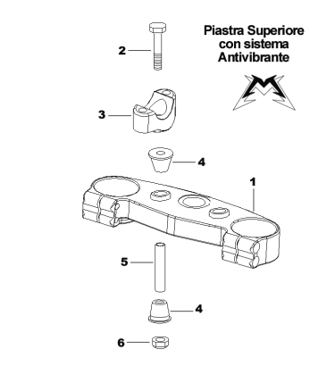 Pièces d'origine pour TM RACING 80 80 80 2 Temps MX/EN 2007 - Tés de fourche
