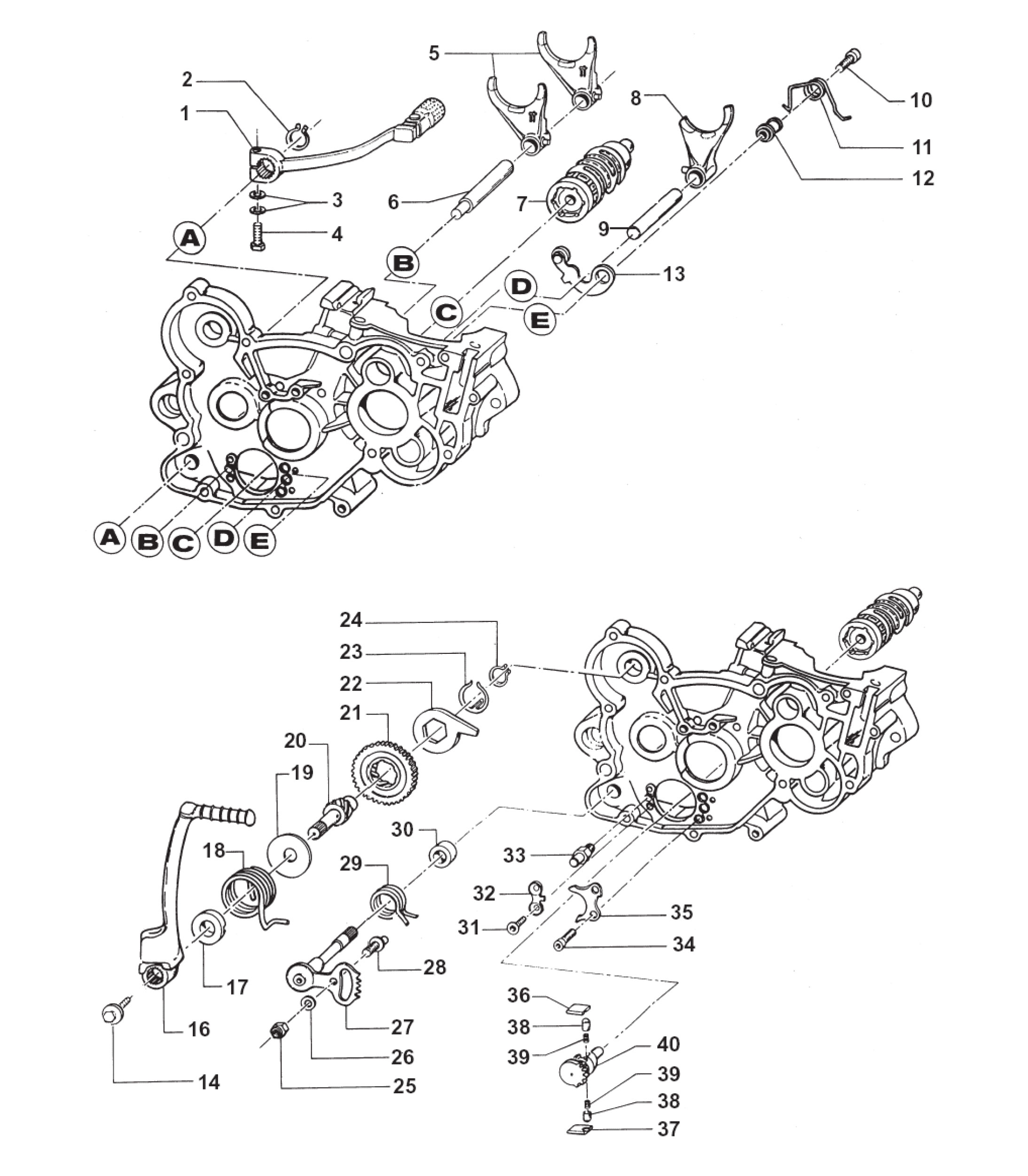 Pièces d'origine pour TM RACING 80 80 80 2 Temps Junior 2007 - Pièces moteur et distribution