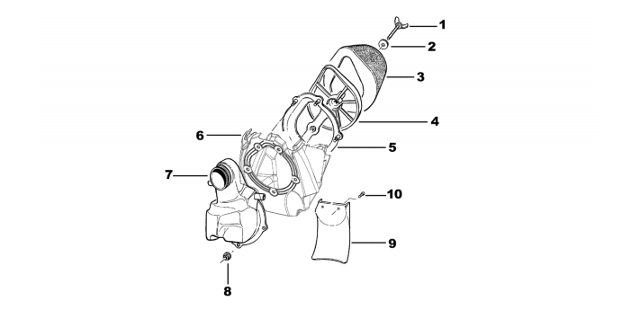 Pièces d'origine pour TM RACING 85 85 85 2 Temps MX/EN 2007 - Boîte à air