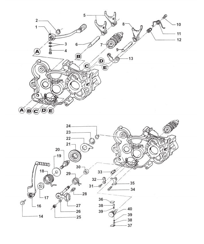 Pièces d'origine pour TM RACING 80 80 80 2 Temps Junior 2002 - Carter d'embrayage (2002-2006)