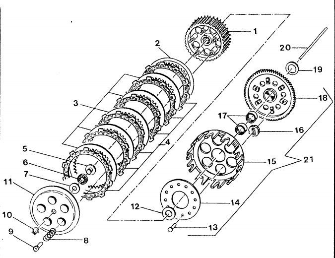 Pièces d'origine pour TM RACING 80 80 80 2 Temps Junior 2002 - Embrayage et pièces associées