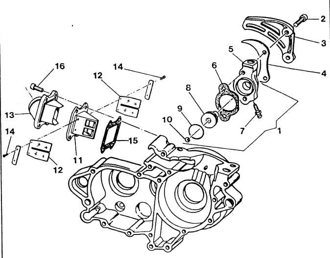 Pièces d'origine pour TM RACING 80 80 80 2 Temps Junior 2002 - Boîte à clapets et récepteur d'embrayage