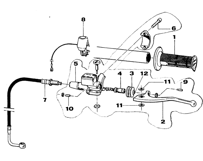 Pièces d'origine pour TM RACING 100 100 100 2 Temps MX/EN 2003 - Maître-cylindre d'embrayage