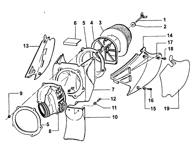 Pièces d'origine pour TM RACING 100 100 100 2 Temps MX/EN 2003 - Boite a air