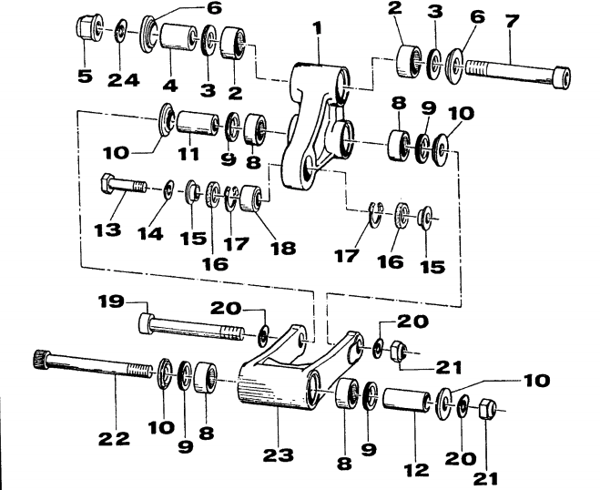 Pièces d'origine pour TM RACING 100 100 100 2 Temps MX/EN 2003 - Biellettes et liaisons