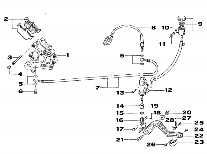 Pièces d'origine pour TM RACING 100 100 100 2 Temps MX/EN 2003 - Frein arrière