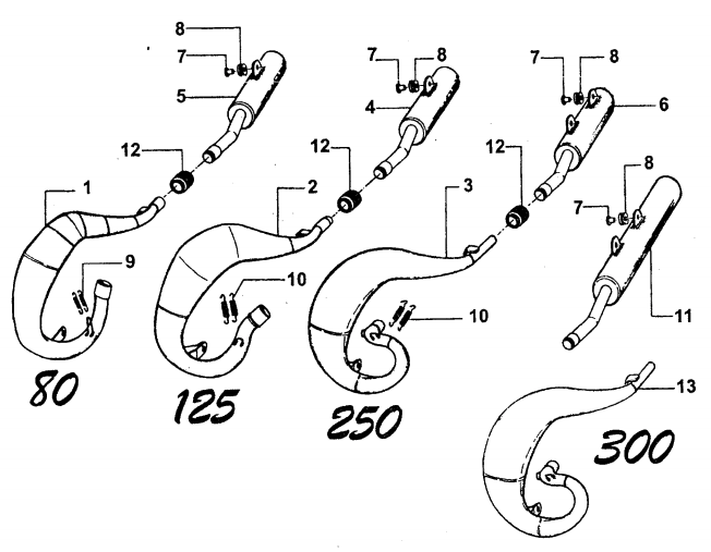 Pièces d'origine pour TM RACING 100 100 100 2 Temps MX/EN 2003 - Échappement moto