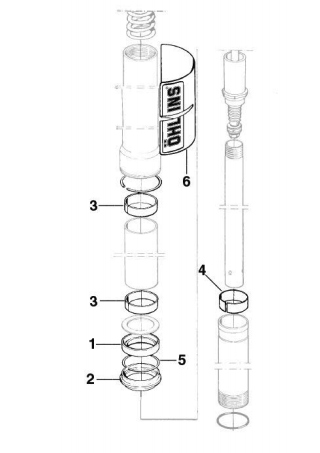 Pièces d'origine pour TM RACING 100 100 100 2 Temps MX/EN 2004 - Fourche avant