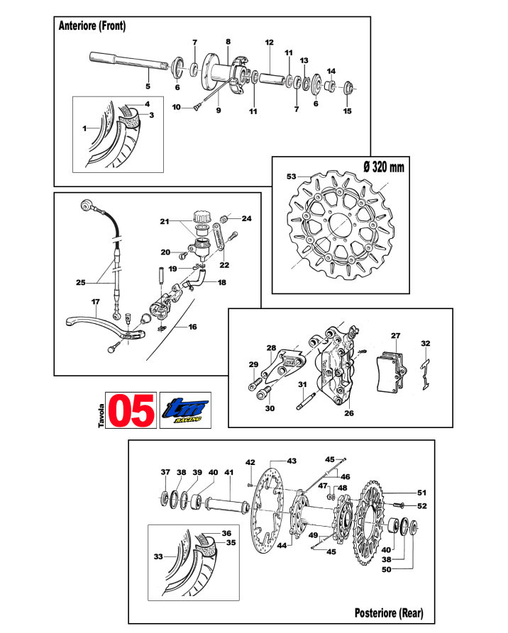 Pièces d'origine pour TM RACING 100 100 100 2 Temps MX/EN 2004 - Supermotard