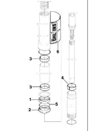 Pièces d'origine pour TM RACING 100 100 100 2 Temps MX/EN 2006 - Fourche avant