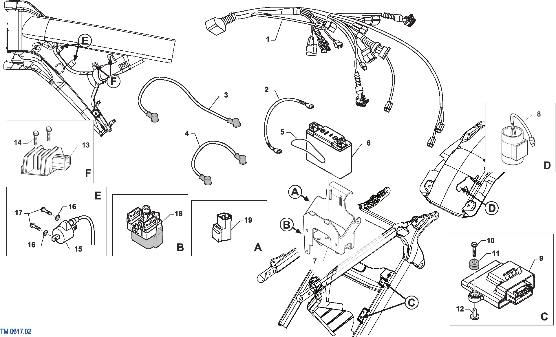 Pièces d'origine pour TM RACING 125 125 2T 125 EN ES 2026 - Faisceau électrique