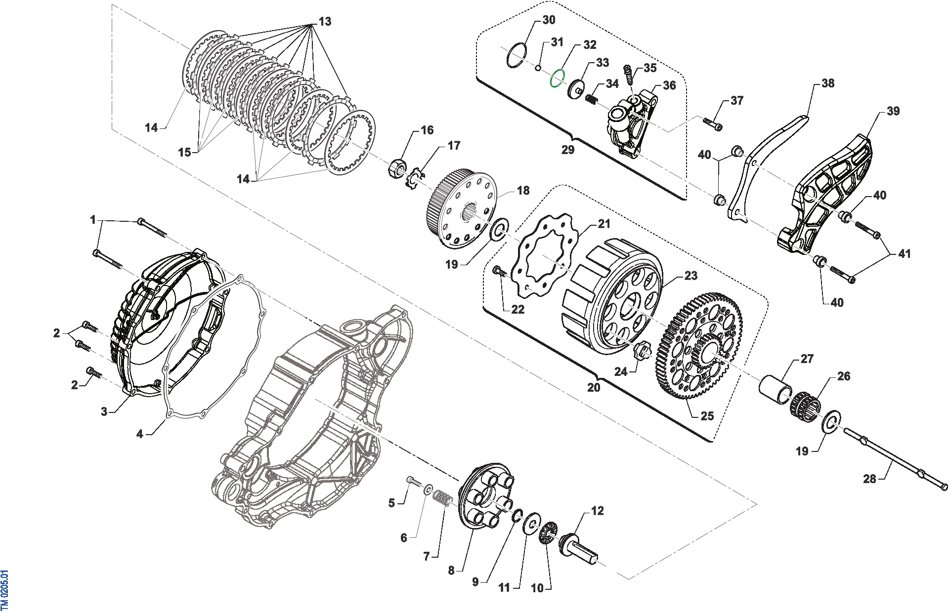Pièces d'origine pour TM RACING 300 300 2T 300 SMX 2026 - Embrayage et pièces associées