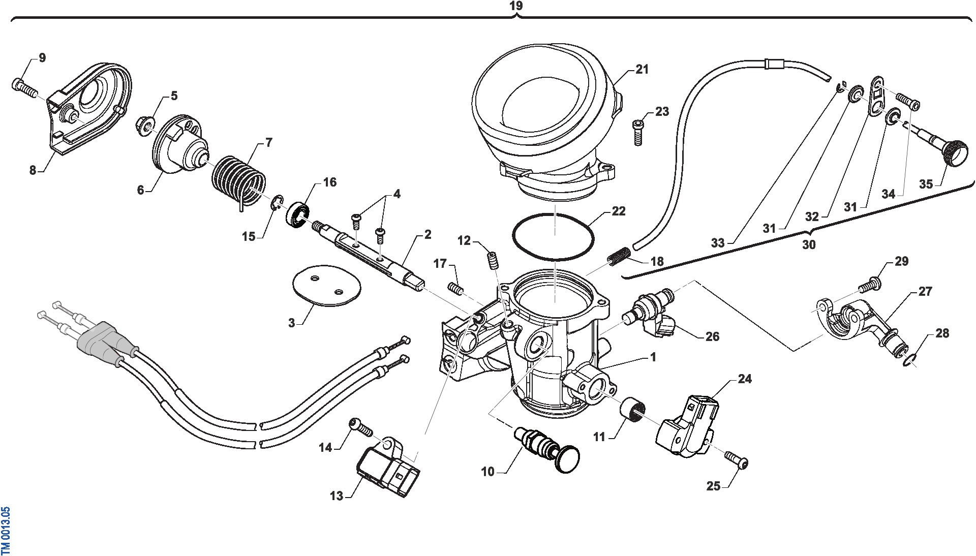 Pièces d'origine pour TM RACING 250 250 4T 250 Fi SMK 2026 - Corps d'admission