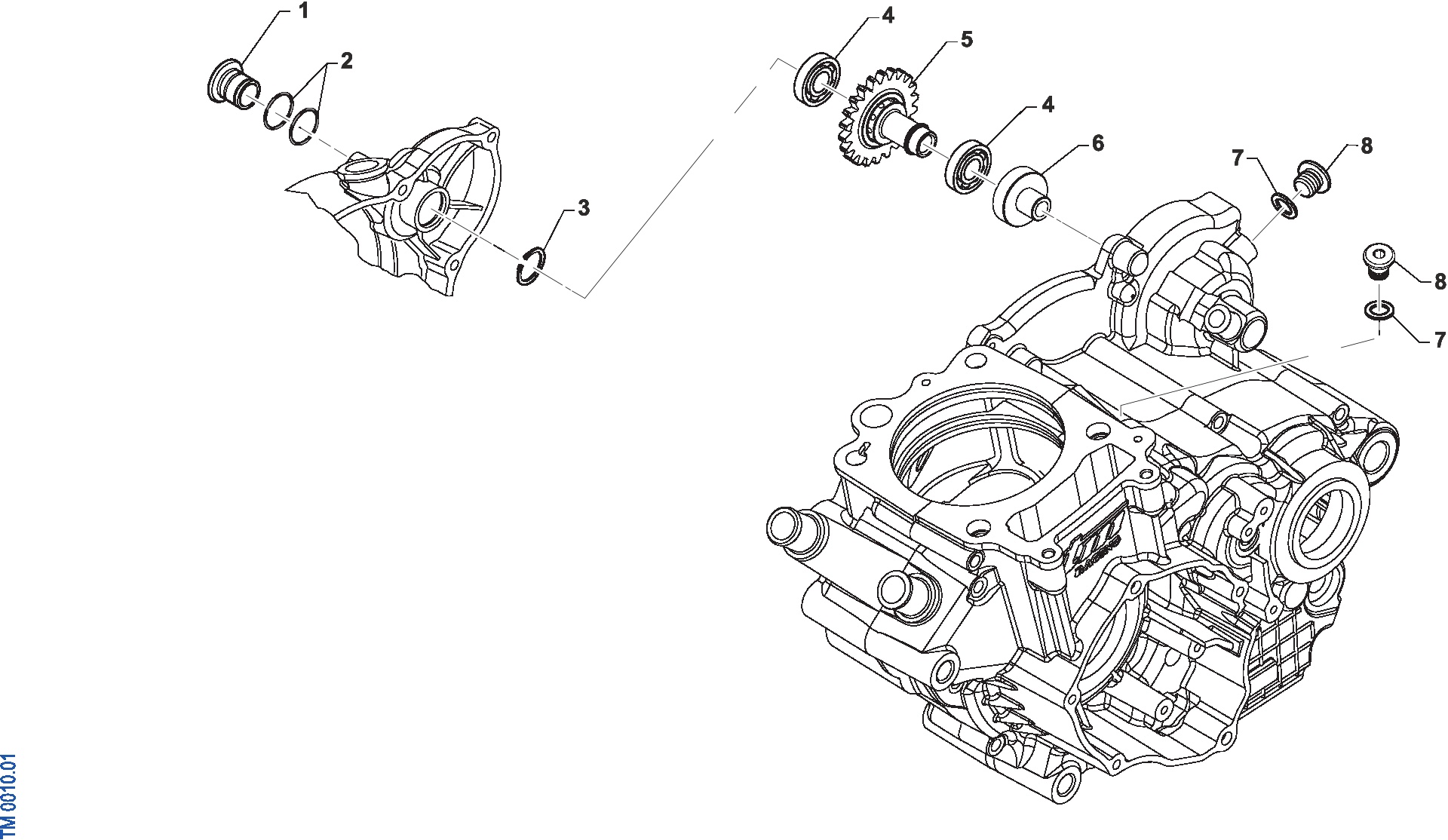 Pièces d'origine pour TM RACING 300 300 4T 300 Fi EN 2026 - Embrayage centrifuge et démarrage