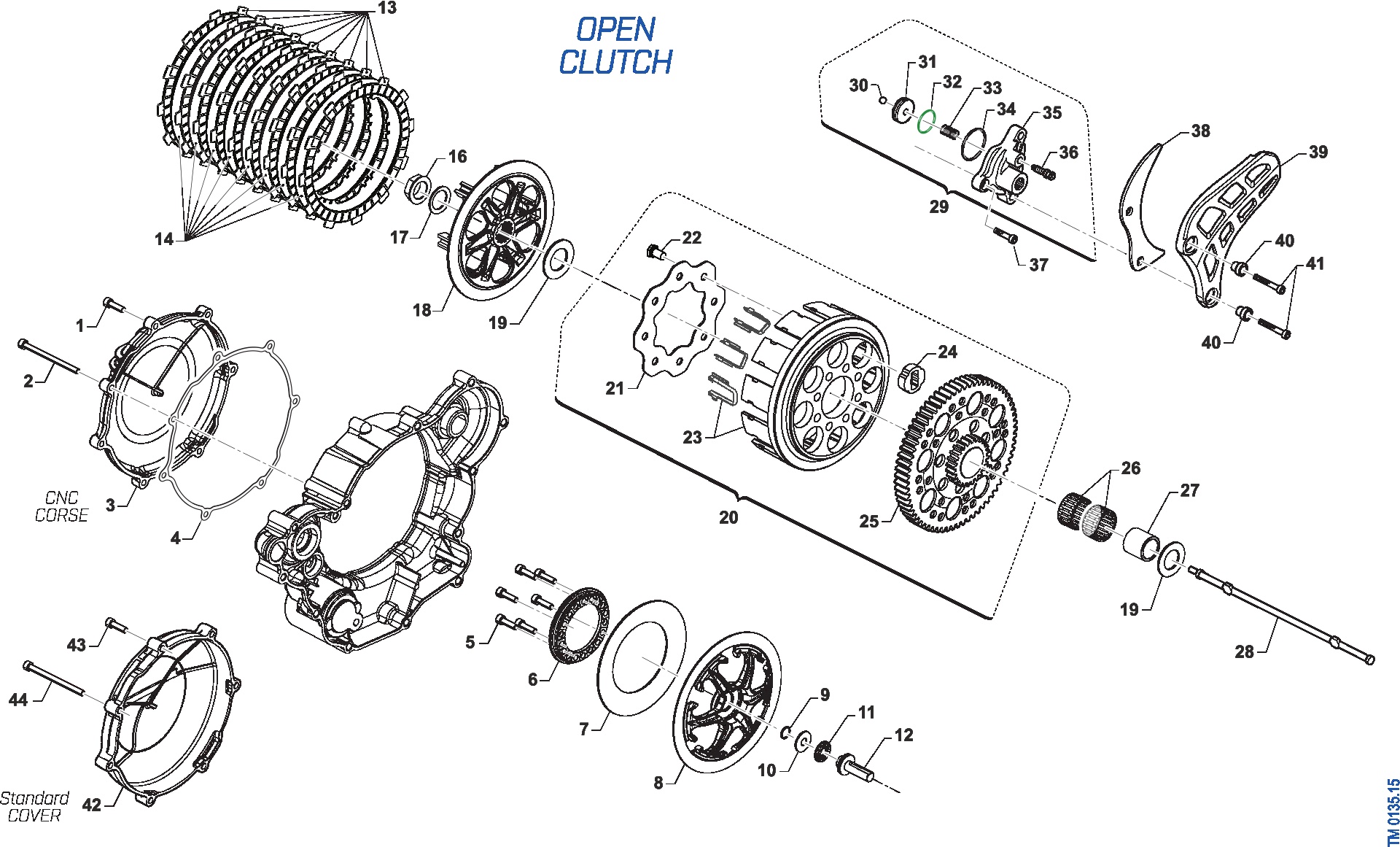 Pièces d'origine pour TM RACING 450 450 4T 450 Fi EN 2026 - Embrayage - Open Clutch