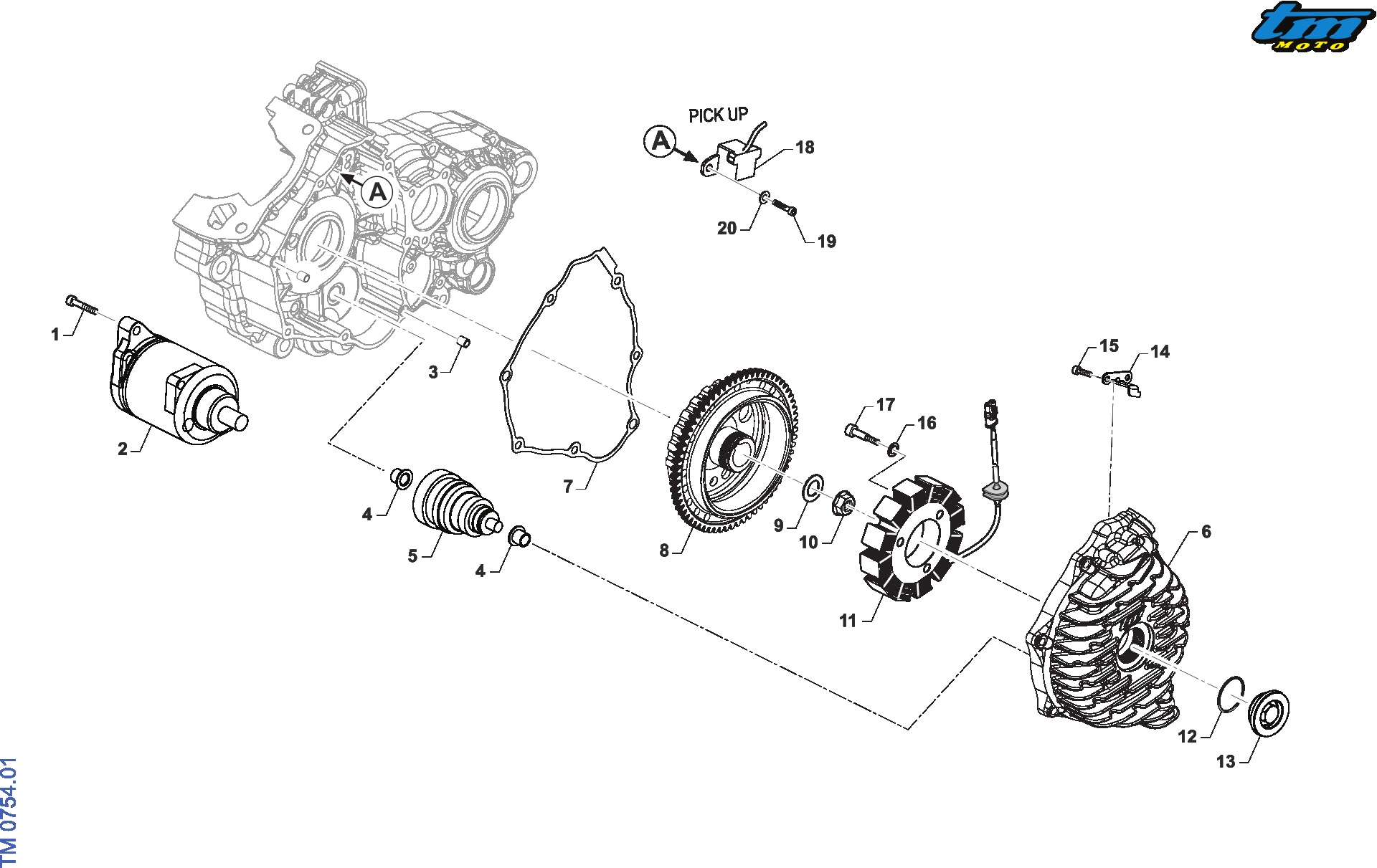 Pièces d'origine pour TM RACING 125 125 2T 125 Fi ES SMR Euro 5+ 2025 - Allumage et injection FI
