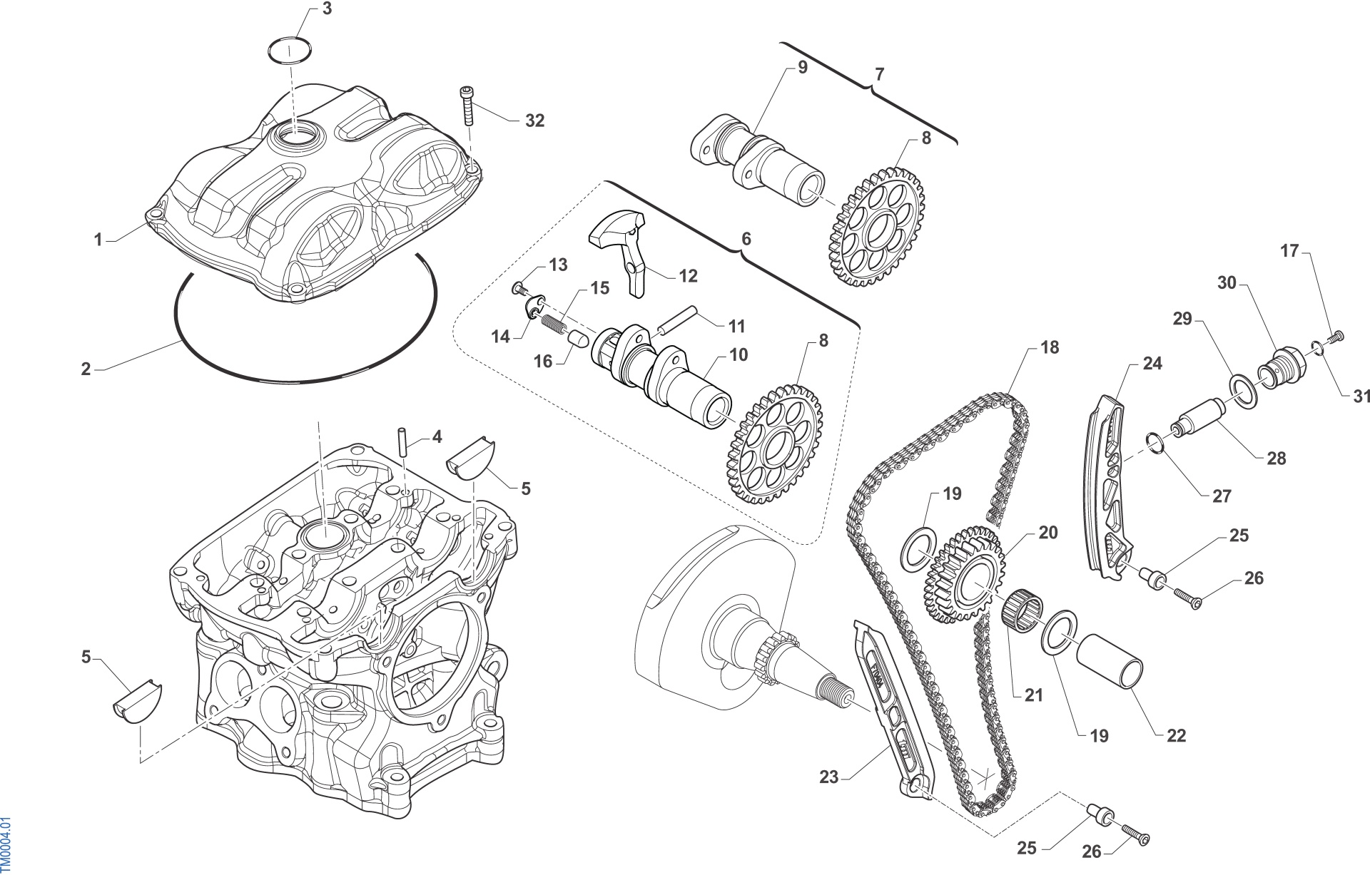 Pièces d'origine pour TM RACING 250 250 4T 250 Fi SMK 2025 - Distribution moteur et allumage