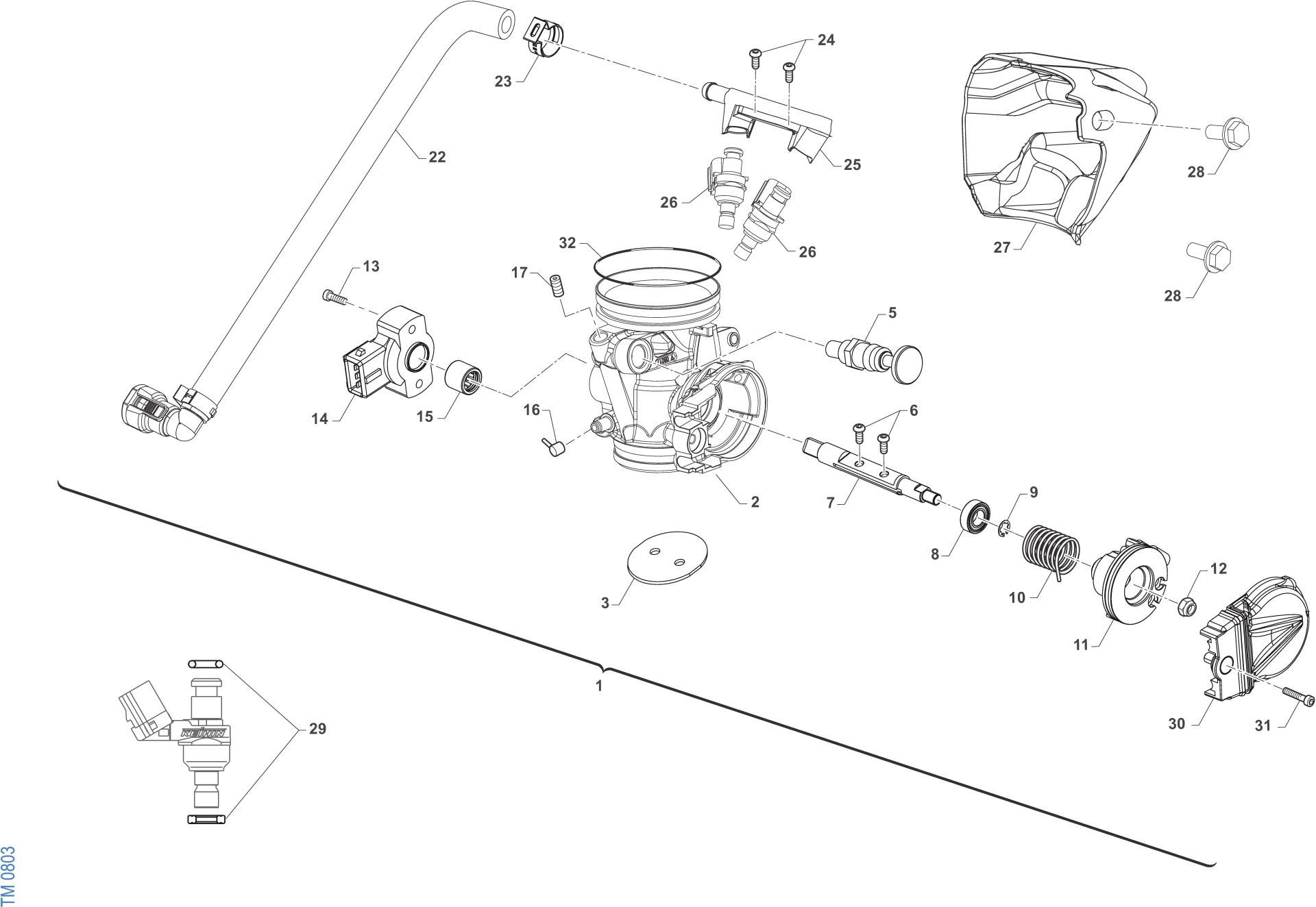 Pièces d'origine pour TM RACING 125 125 2T 125 Fi SMR 2024 - Corps d'admission