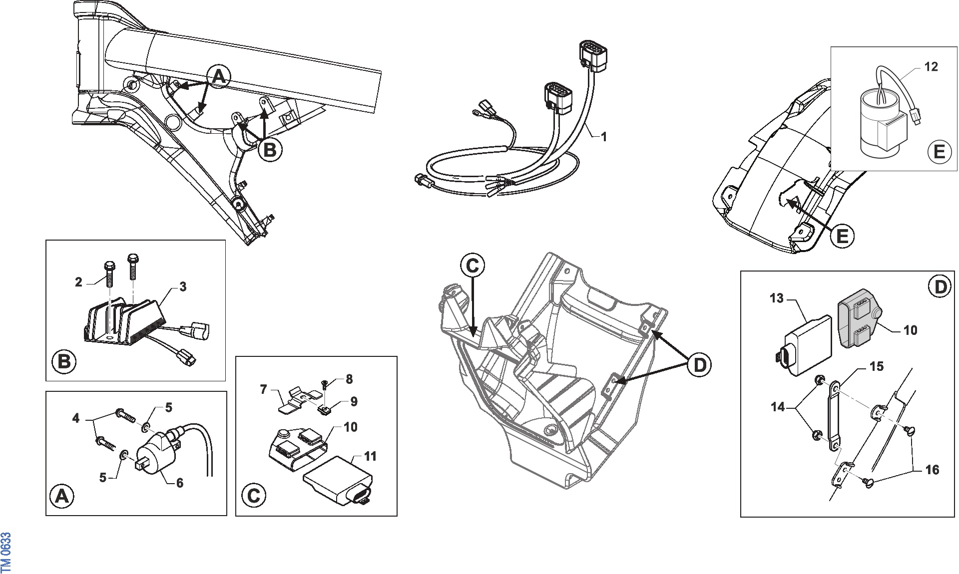Pièces d'origine pour TM RACING 125 125 2T 125 MX 2024 - Faisceau électrique