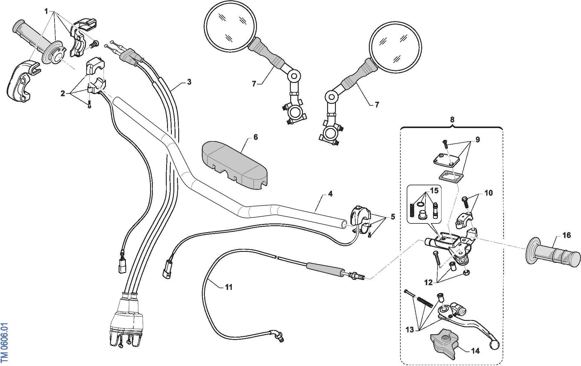 Pièces d'origine pour TM RACING 300 300 2T 300 FI SMR 2024 - Guidon