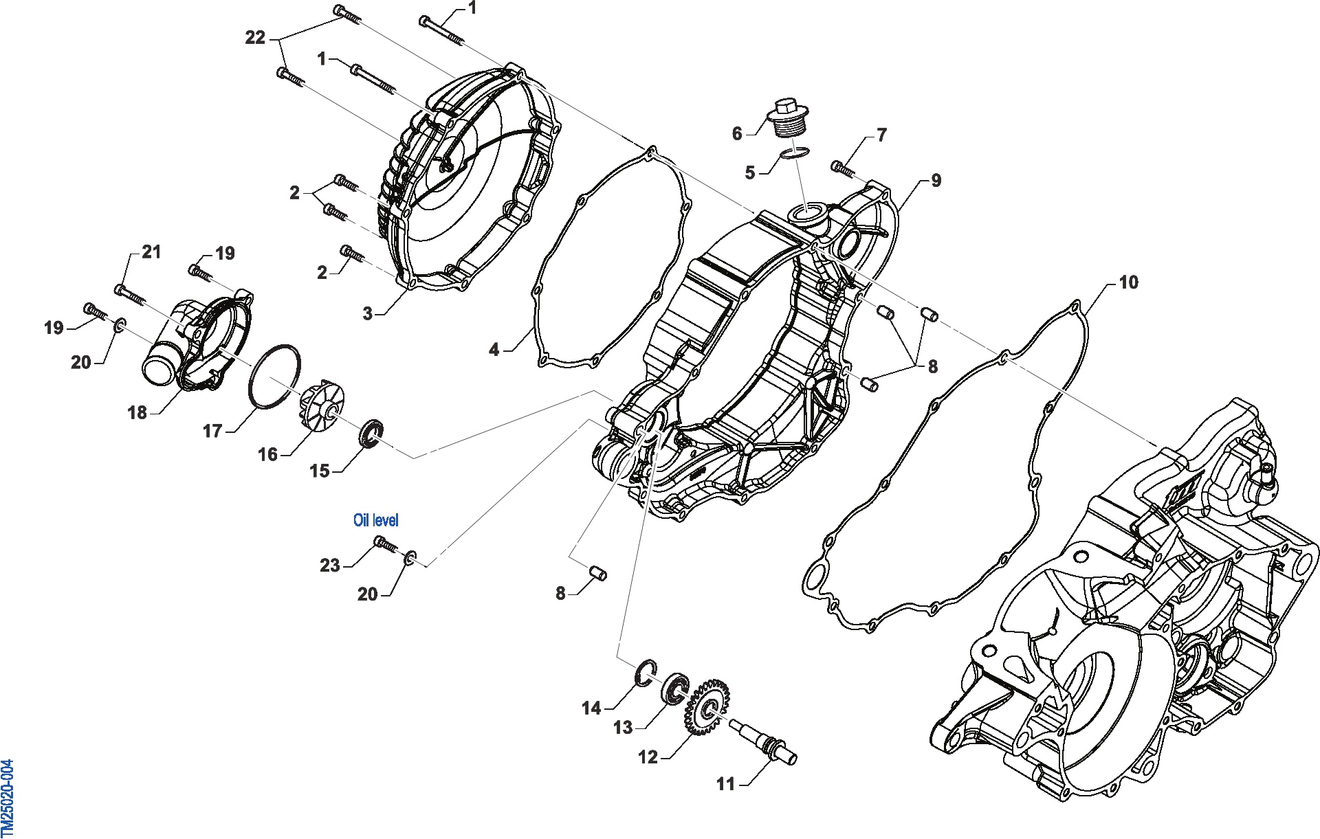 Pièces d'origine pour TM RACING 300 300 2T 300 MX 2024 - Carter d'embrayage