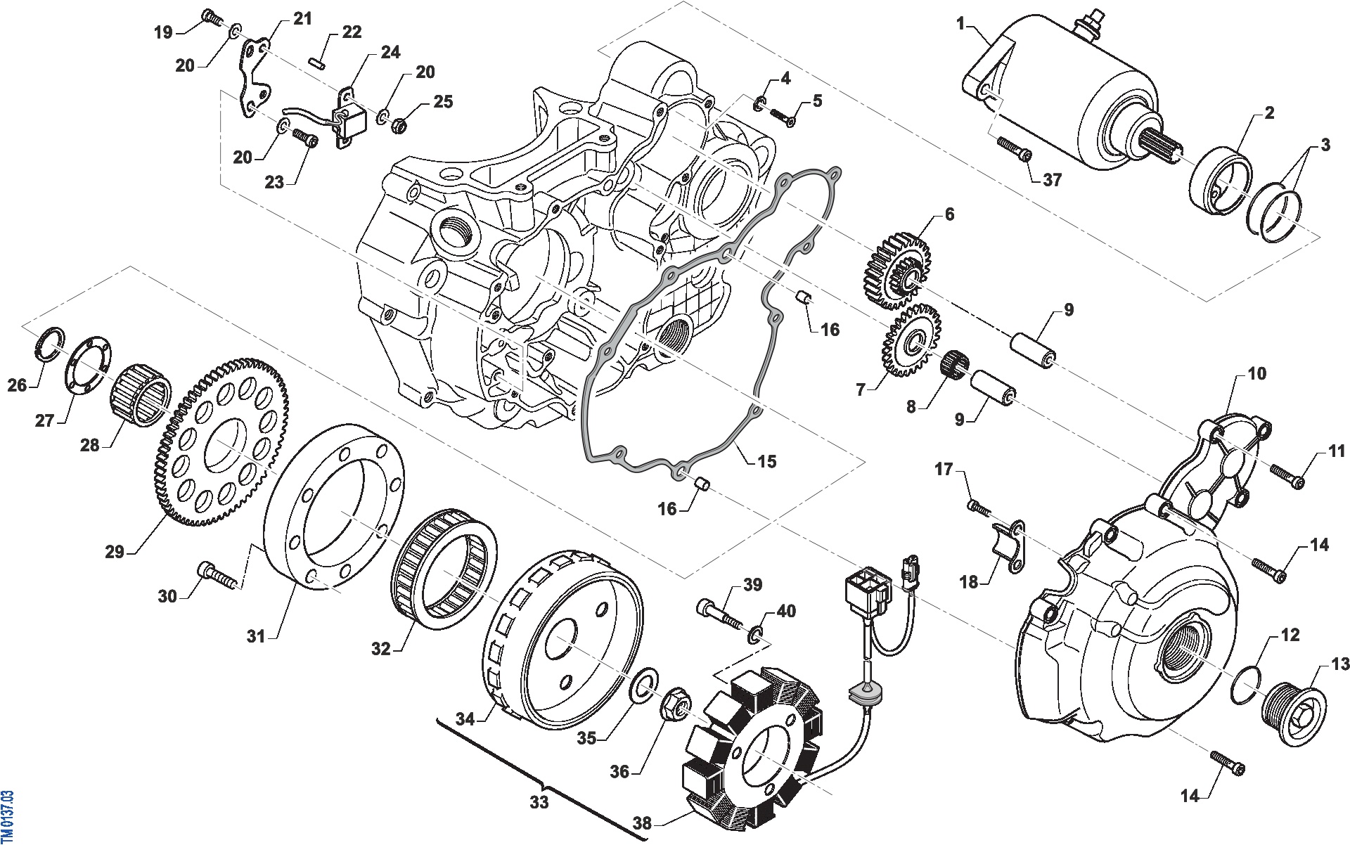 Pièces d'origine pour TM RACING 450 450 4T 450 Fi SMR 2024 - Système d'allumage