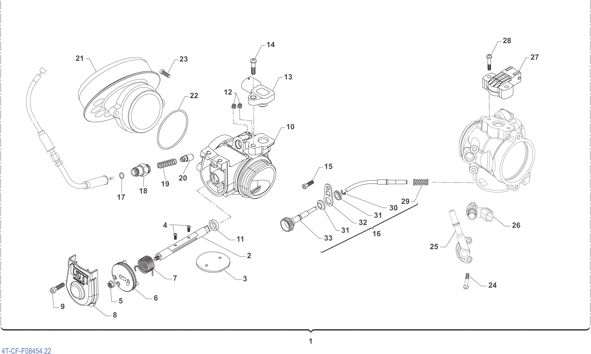 Pièces d'origine pour TM RACING 450 450 4T 450 Fi SMR 2024 - Corps d'admission SMR
