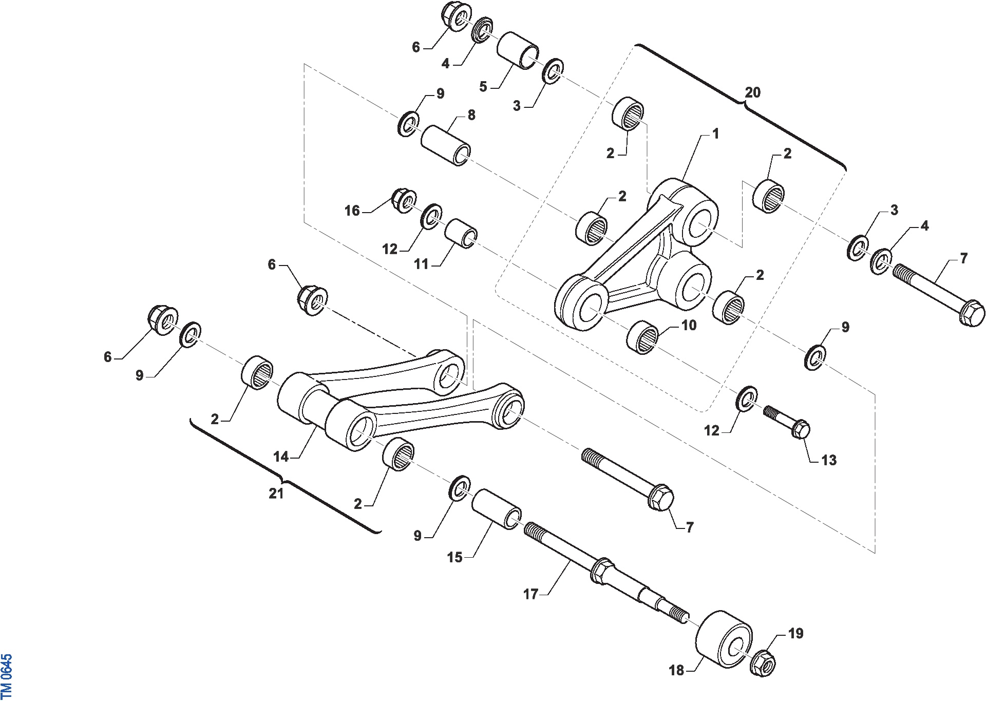 Pièces d'origine pour TM RACING 450 450 4T 450 Fi EN 2024 - Liaisons et biellettes