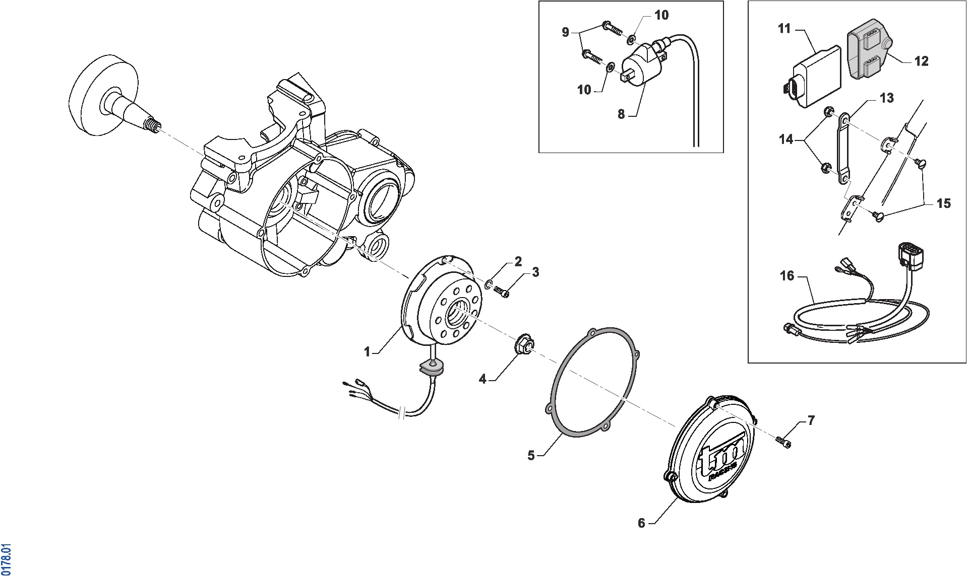 Pièces d'origine pour TM RACING 112 112 2T 112 SMX-J 2023 - Système d'allumage