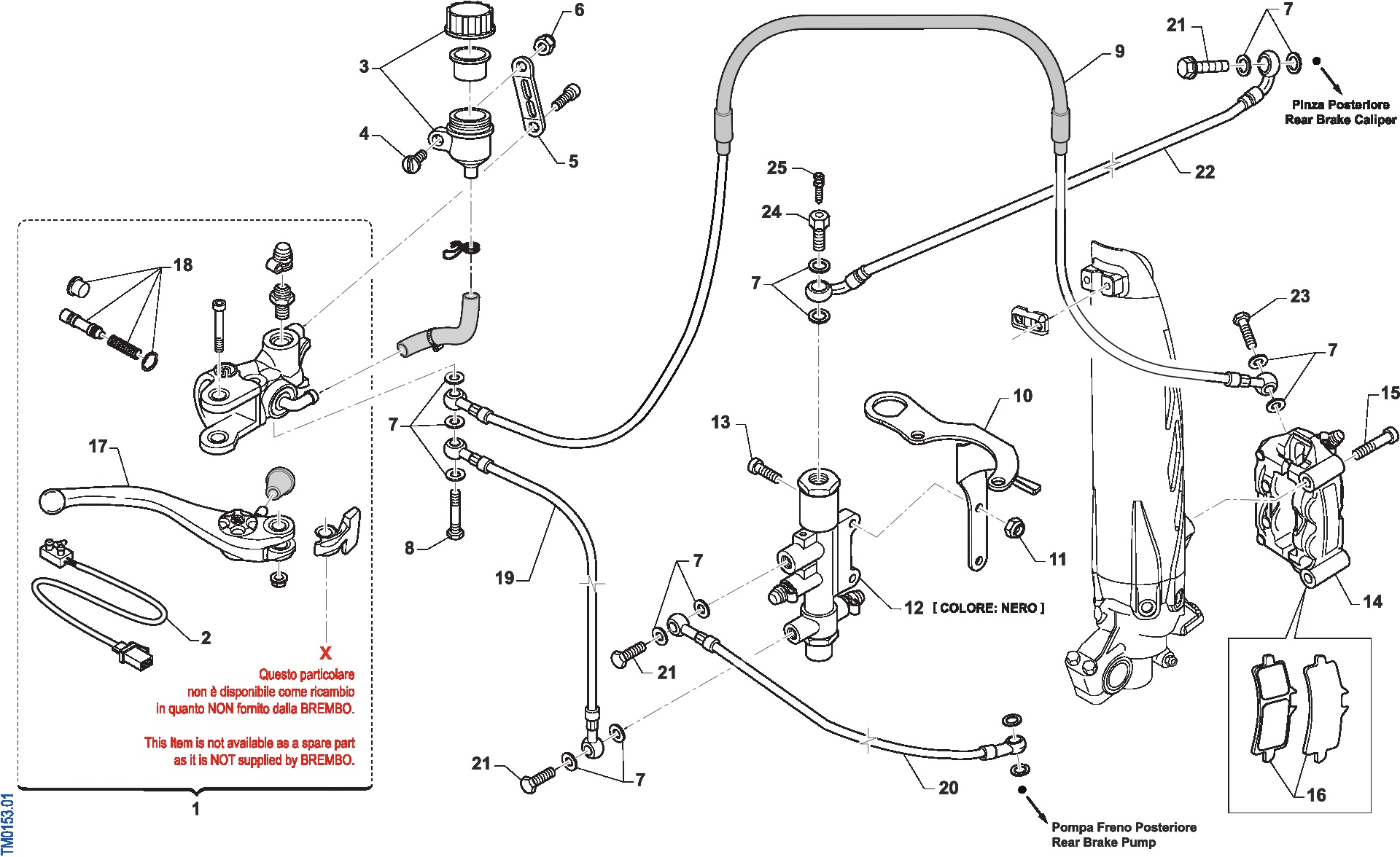 Pièces d'origine pour TM RACING 125 125 2T 125 Fi SMR 2023 - Frein avant