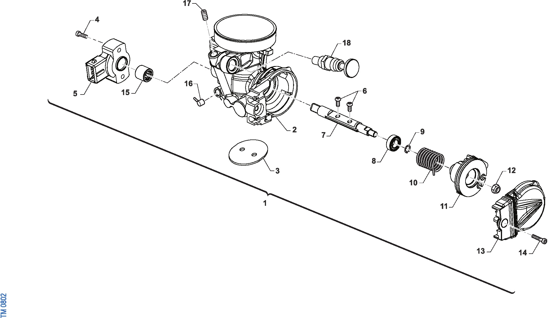 Pièces d'origine pour TM RACING 300 300 2T 300 FI SMR 2023 - Corps d'admission SMR 300