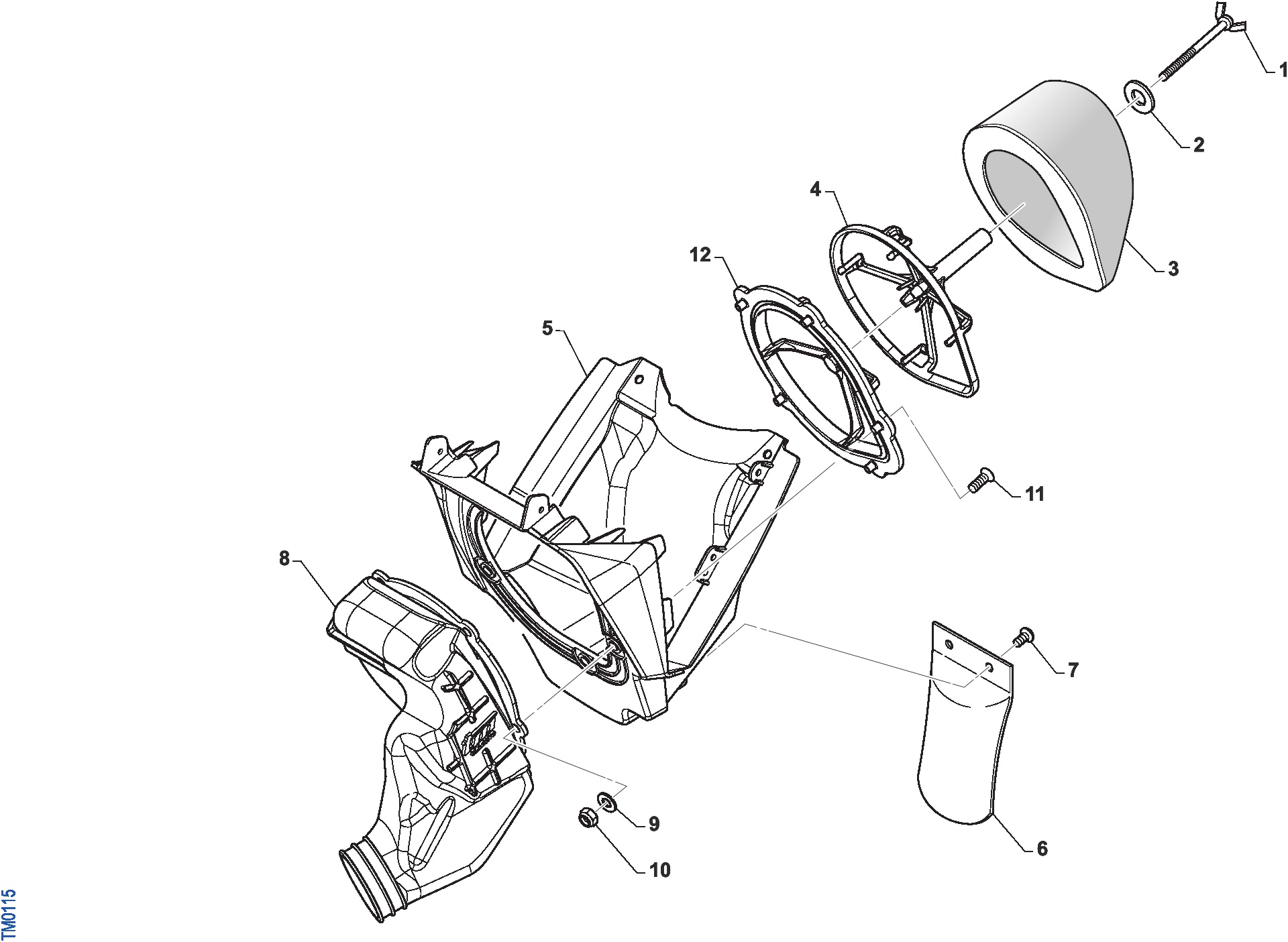 Pièces d'origine pour TM RACING 112 112 2T 112 SMX-J 2022 - Filtre à air