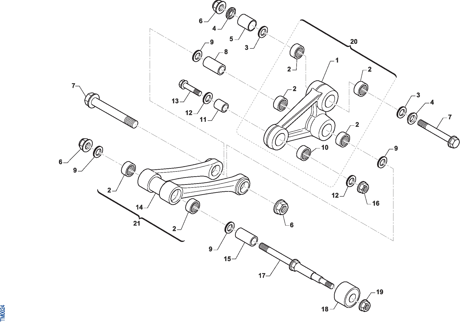 Pièces d'origine pour TM RACING 125 125 2T 125 EN 2021 - Biellettes de suspension