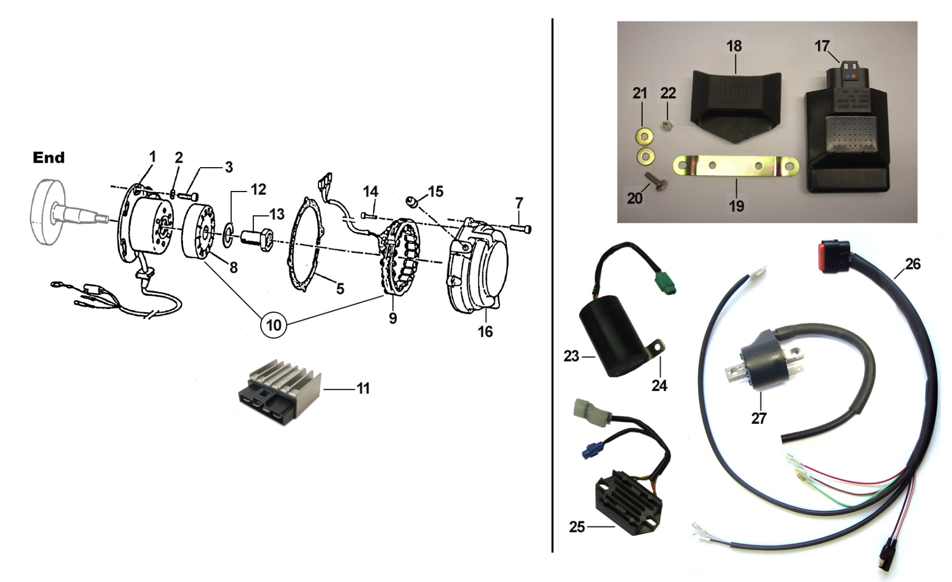 Pièces d'origine pour TM RACING 125 125 2T 125 EN 2021 - Système d'allumage