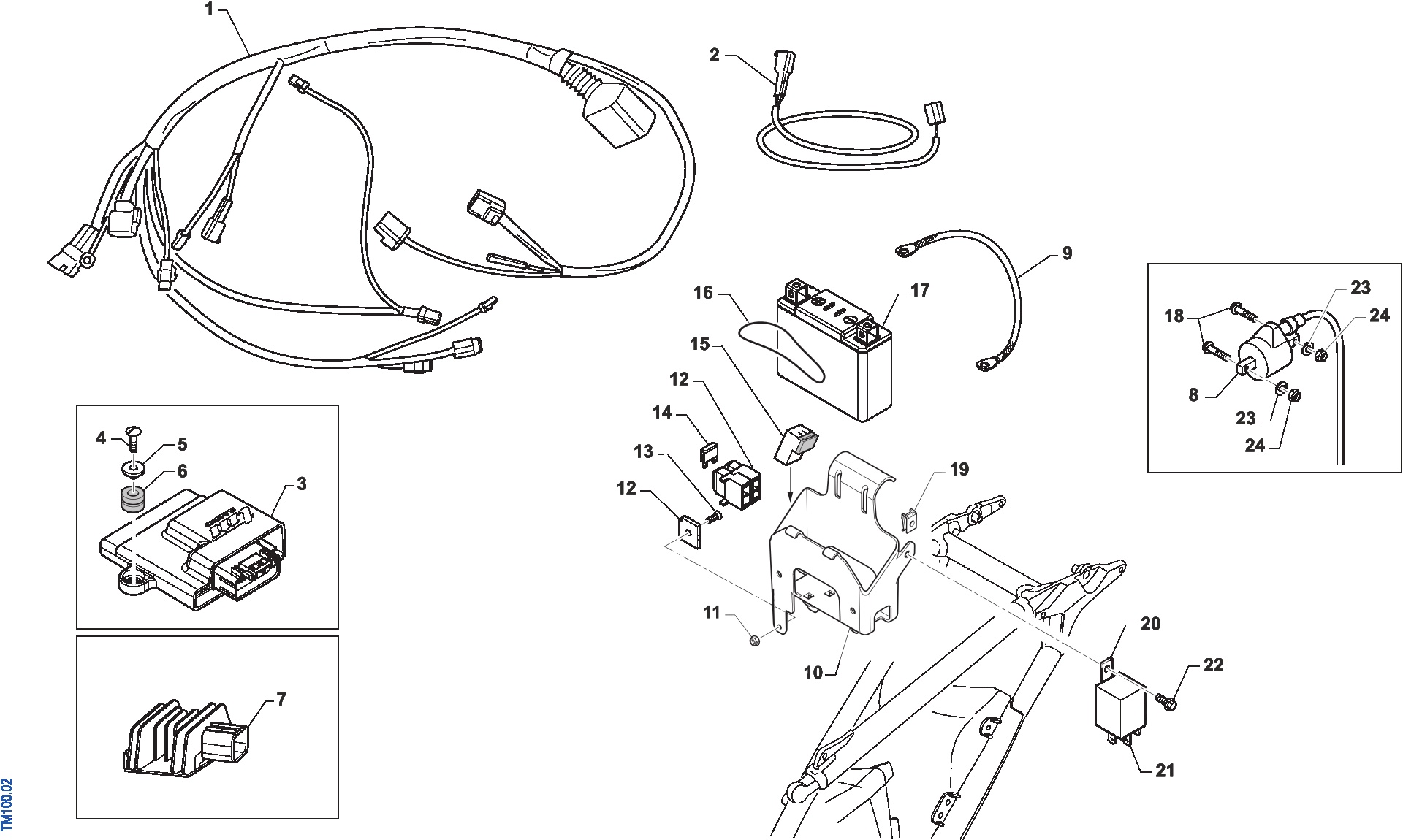 Pièces d'origine pour TM RACING 125 125 2T 125 Fi SMR 2021 - Faisceau électrique