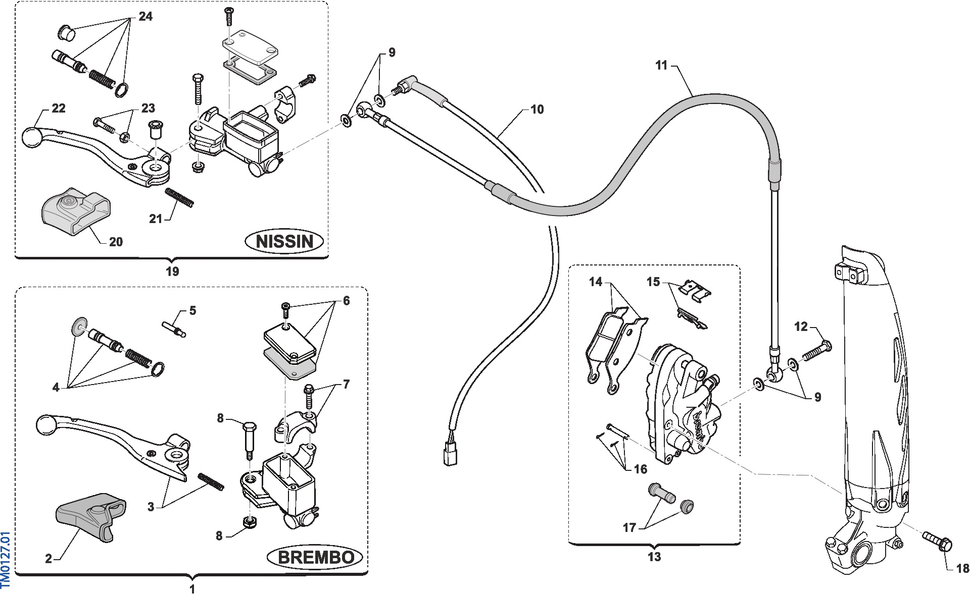 Pièces d'origine pour TM RACING 144 144 2T 144 EN 2021 - Frein avant