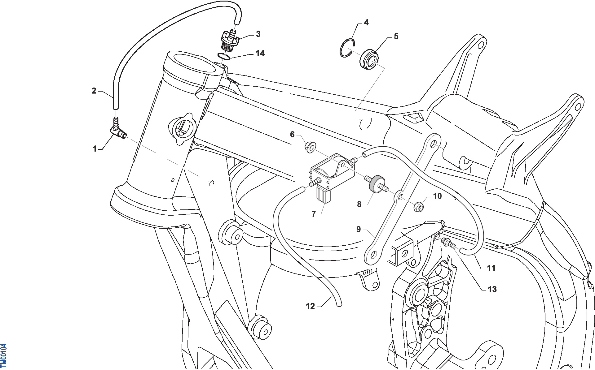 Pièces d'origine pour TM RACING 144 144 2T 144 Fi EN 2021 - Lubrification moteur