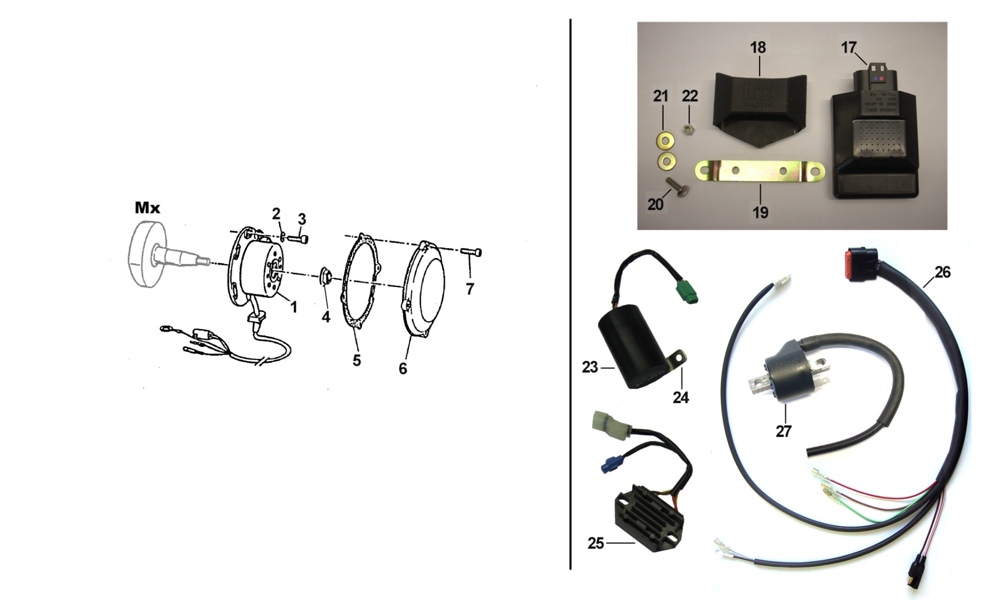 Pièces d'origine pour TM RACING 144 144 2T 144 MX 2021 - Système d'allumage