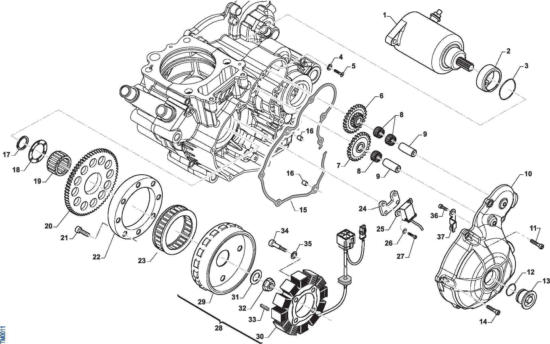 Pièces d'origine pour TM RACING 250 250 4T 250 Fi SMX 2021 - Système d'allumage ES