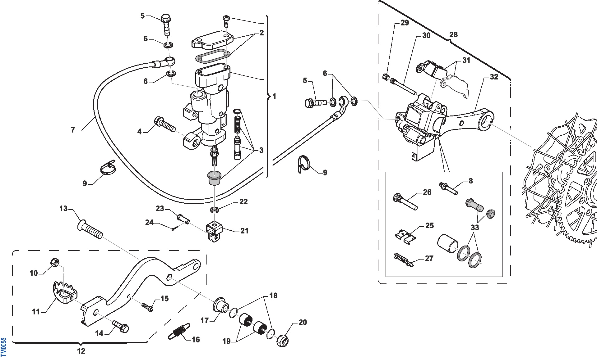 Pièces d'origine pour TM RACING 450 450 4T 450 Fi SMK 2021 - Frein arrière