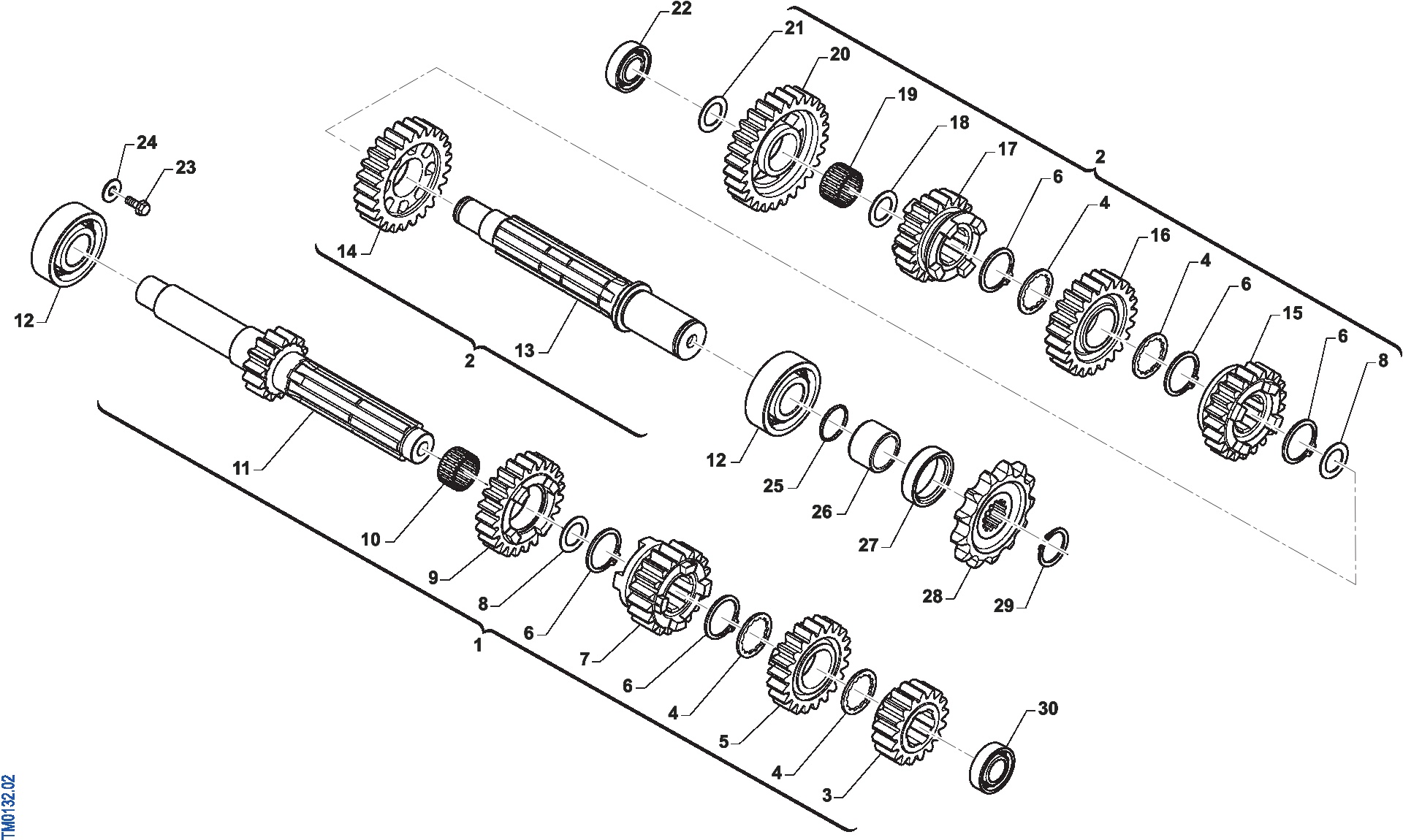 Pièces d'origine pour TM RACING 450 450 4T 450 Fi SMK 2021 - Boîte de vitesse