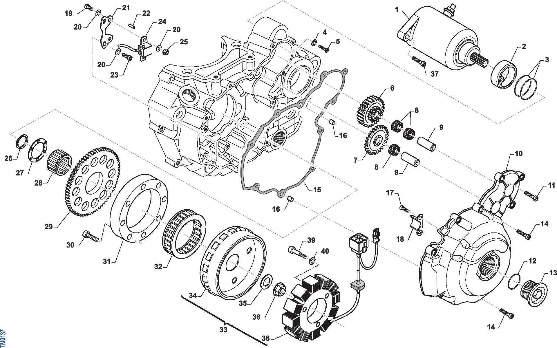 Pièces d'origine pour TM RACING 530 530 4T 530Fi EN 2021 - Système d'allumage