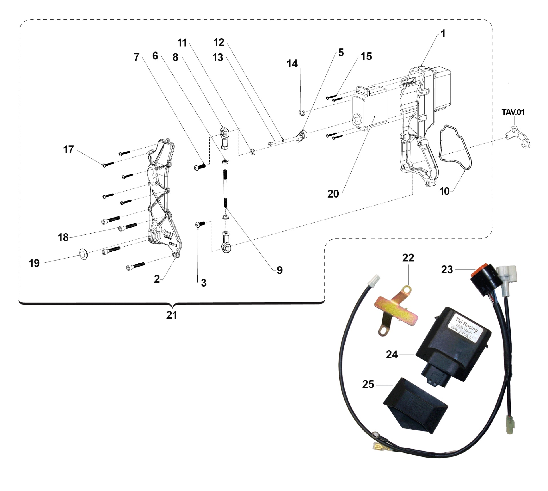 Pièces d'origine pour TM RACING 125 125 2T 125 EN 2020 - Train de soupapes