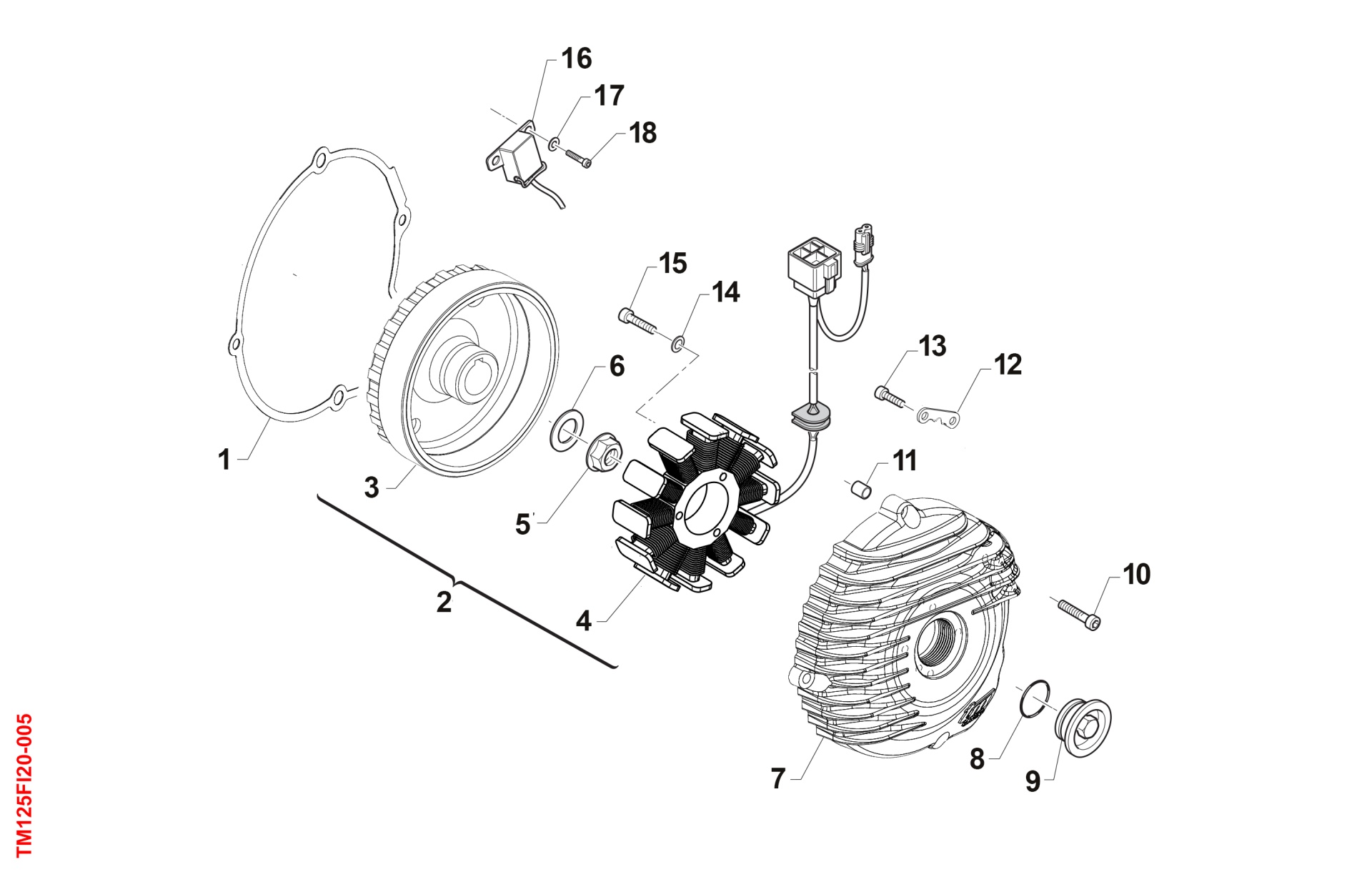 Pièces d'origine pour TM RACING 125 125 2T 125 Fi EN 2020 - Allumage