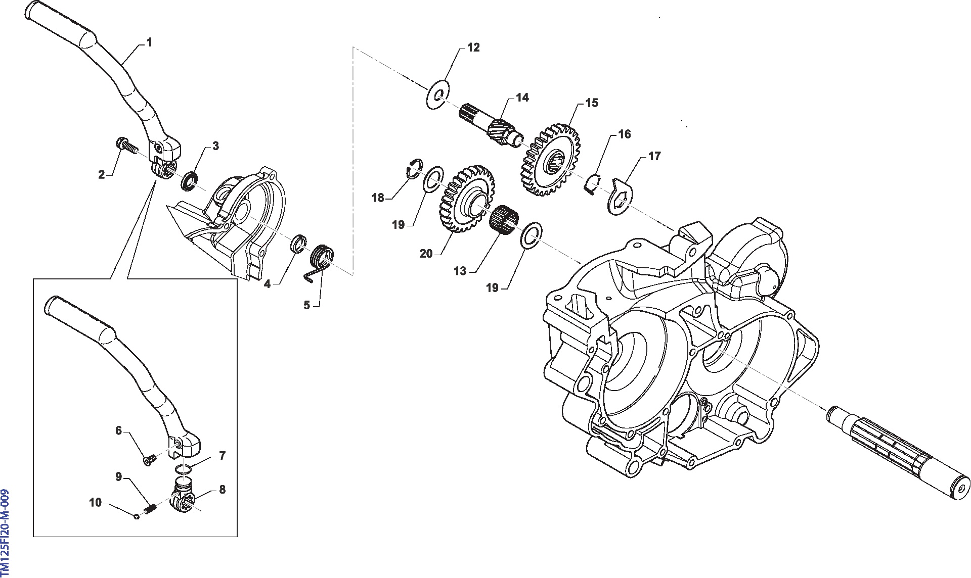 Pièces d'origine pour TM RACING 125 125 2T 125 Fi EN 2020 - Montage sur moto