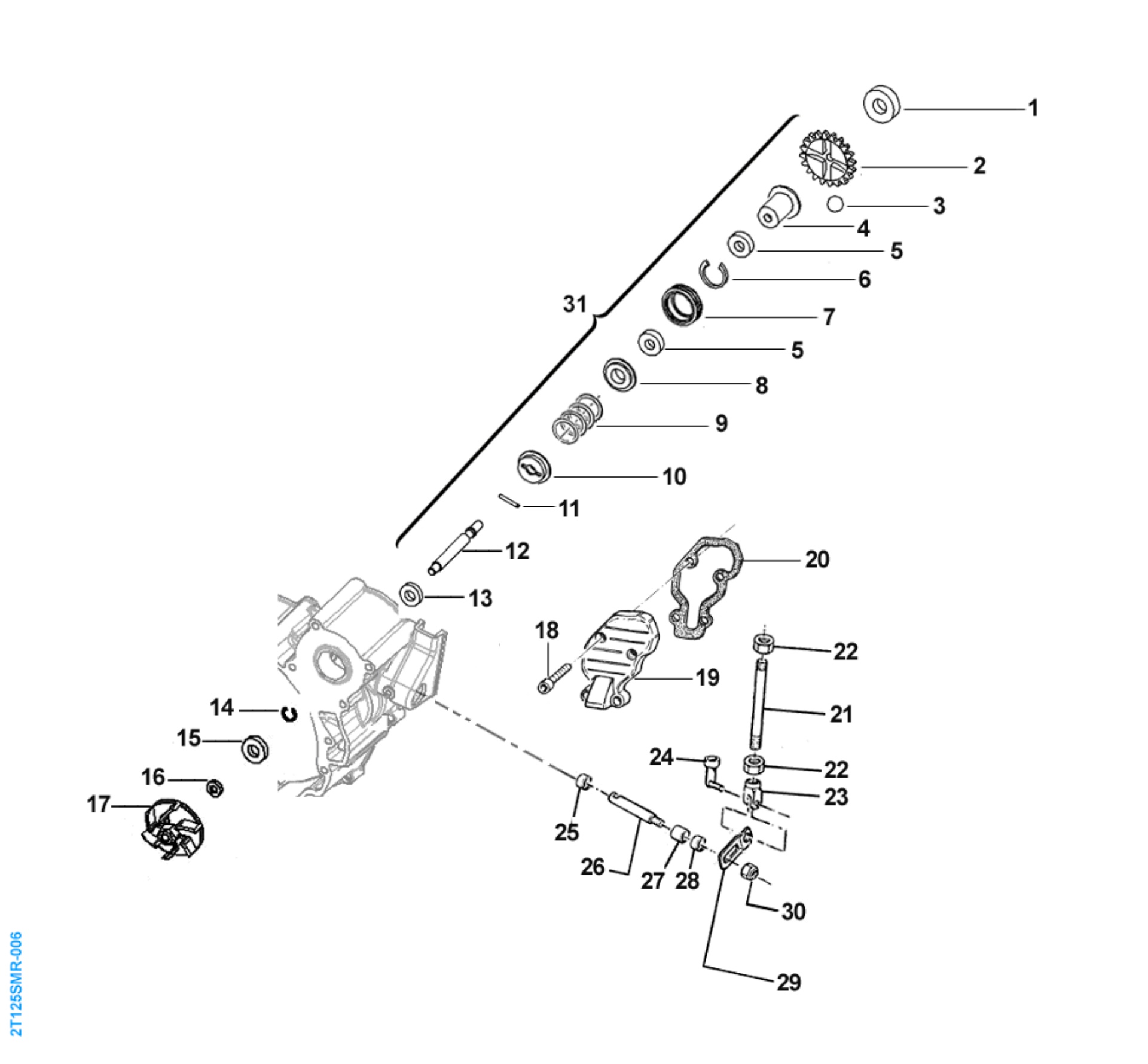 Pièces d'origine pour TM RACING 125 125 2T 125 SMR 2020 - Embrayage centrifuge