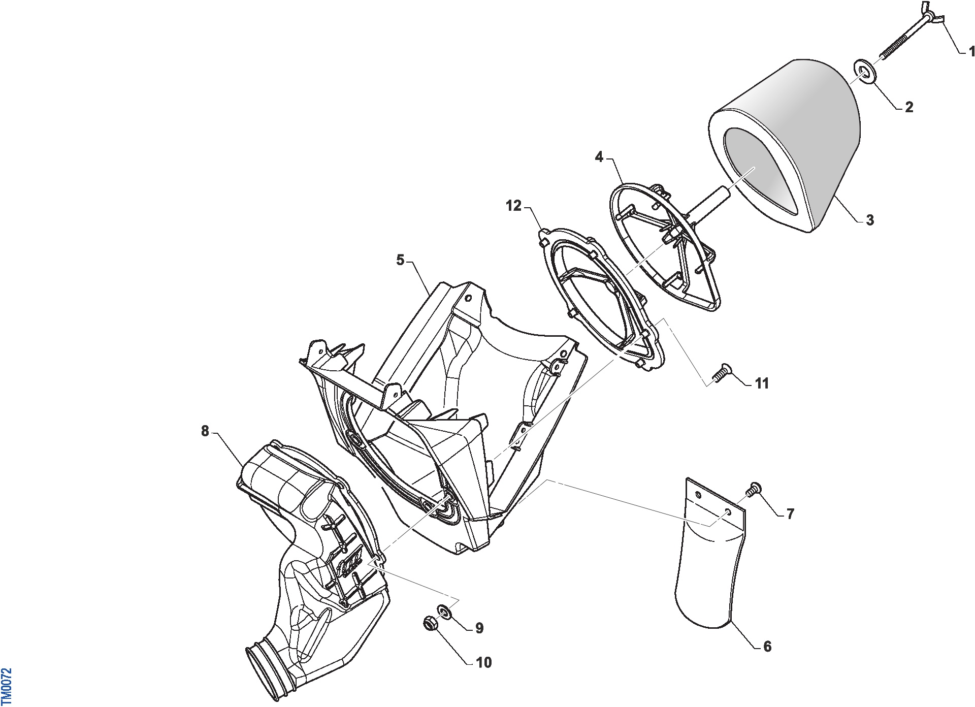 Pièces d'origine pour TM RACING 125 125 2T 125 Fi SMR 2020 - Boîte à air