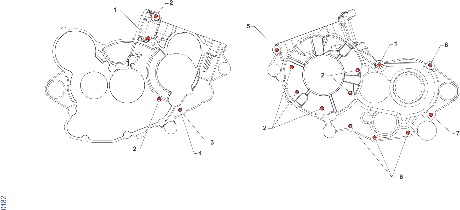 Pièces d'origine pour TM RACING 125 125 2T 125 Fi SMR 2020 - Vis et fixations bas moteur